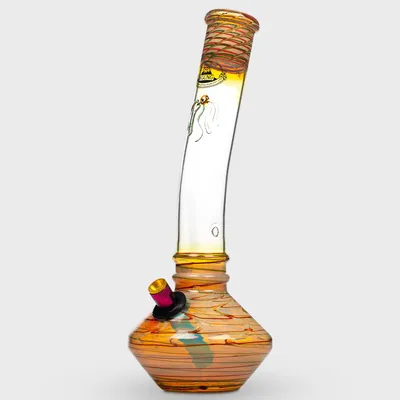 AGUNG Gold Fume with Octopus Design Semi-Bubble Bong 30cm