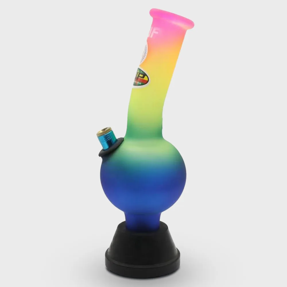 MWP Frosted Rainbow Hurricane Bubble Bong 25cm