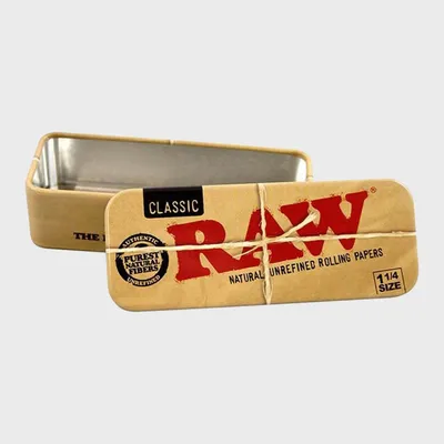 RAW Classic Roll Caddy Metal Tin Size 1¼