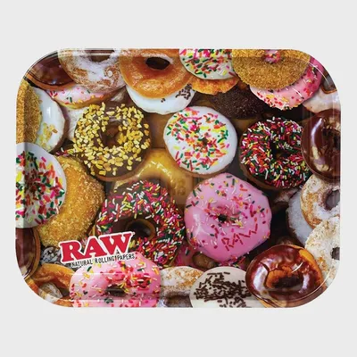 RAW Delicious Doughnuts Metal Rolling Tray 36×28 cm