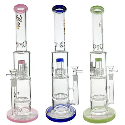 Billy Mate Dual Perc Glass Bong 36cm