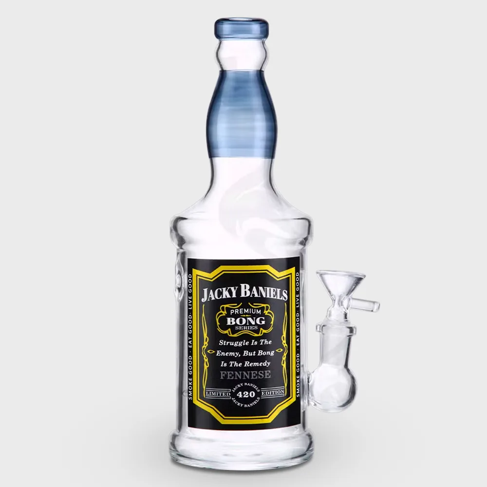 Jacky Baniels Inline Percolator Bottle Glass Bong 23cm