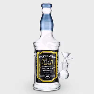 Jacky Baniels Inline Percolator Bottle Glass Bong 23cm