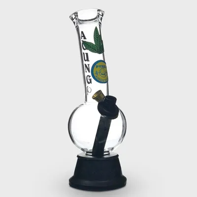 AGUNG Cheech Leaf Design Bubble Bong 24cm