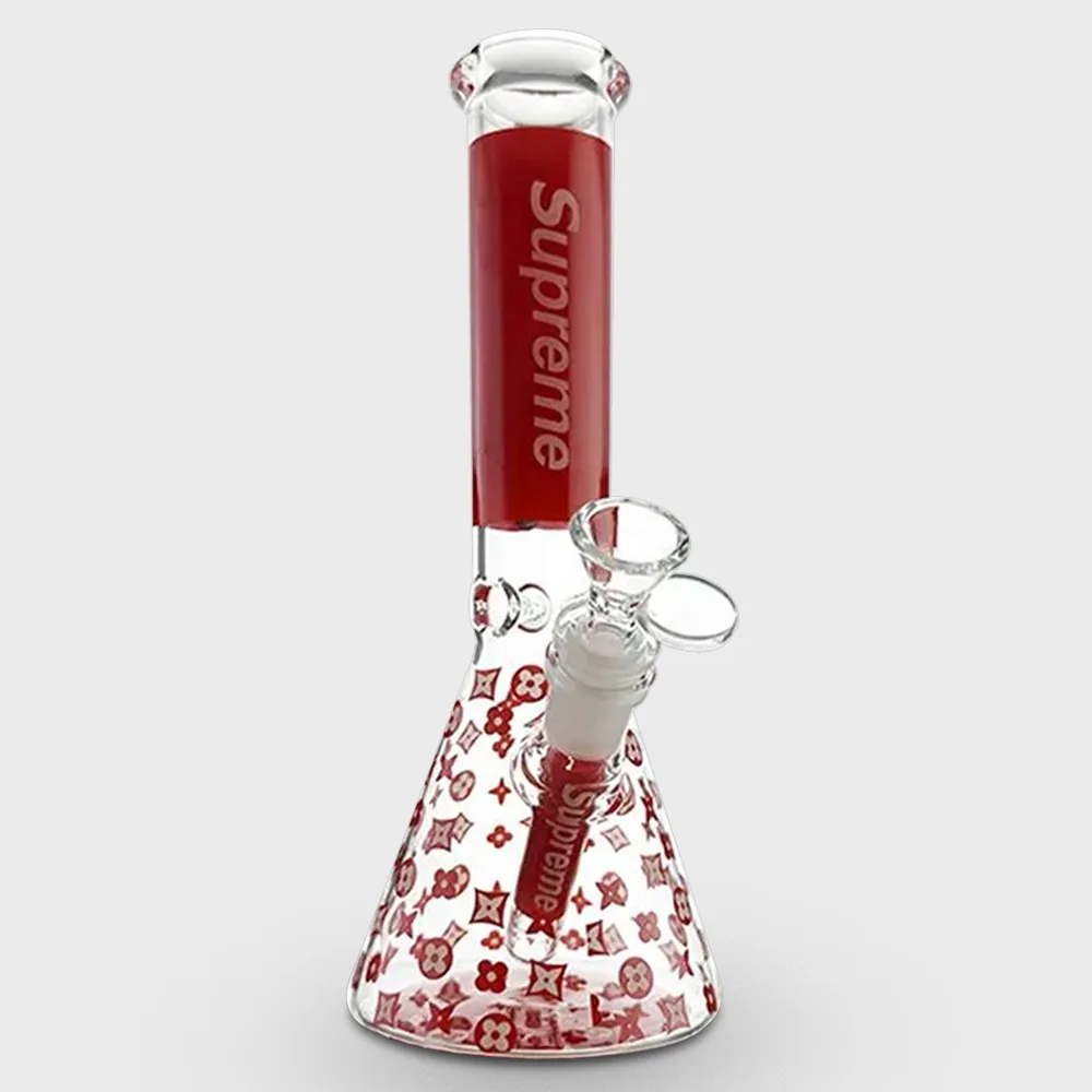 Glow in the Dark Supreme Design Beaker Glass Bong 25cm