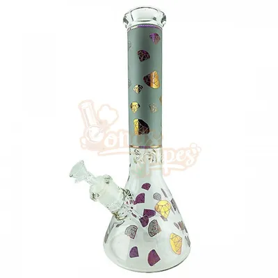 Royal Edition Diamonds Glass Beaker Bong 35cm