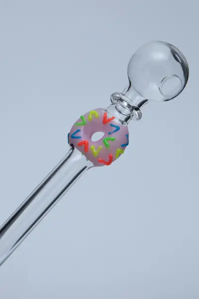 Sprinkles Donut Sweet Puff Glass Pipe 14cm Pink