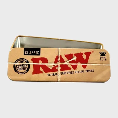 RAW Classic Roll Caddy Metal Tin King Size Slim