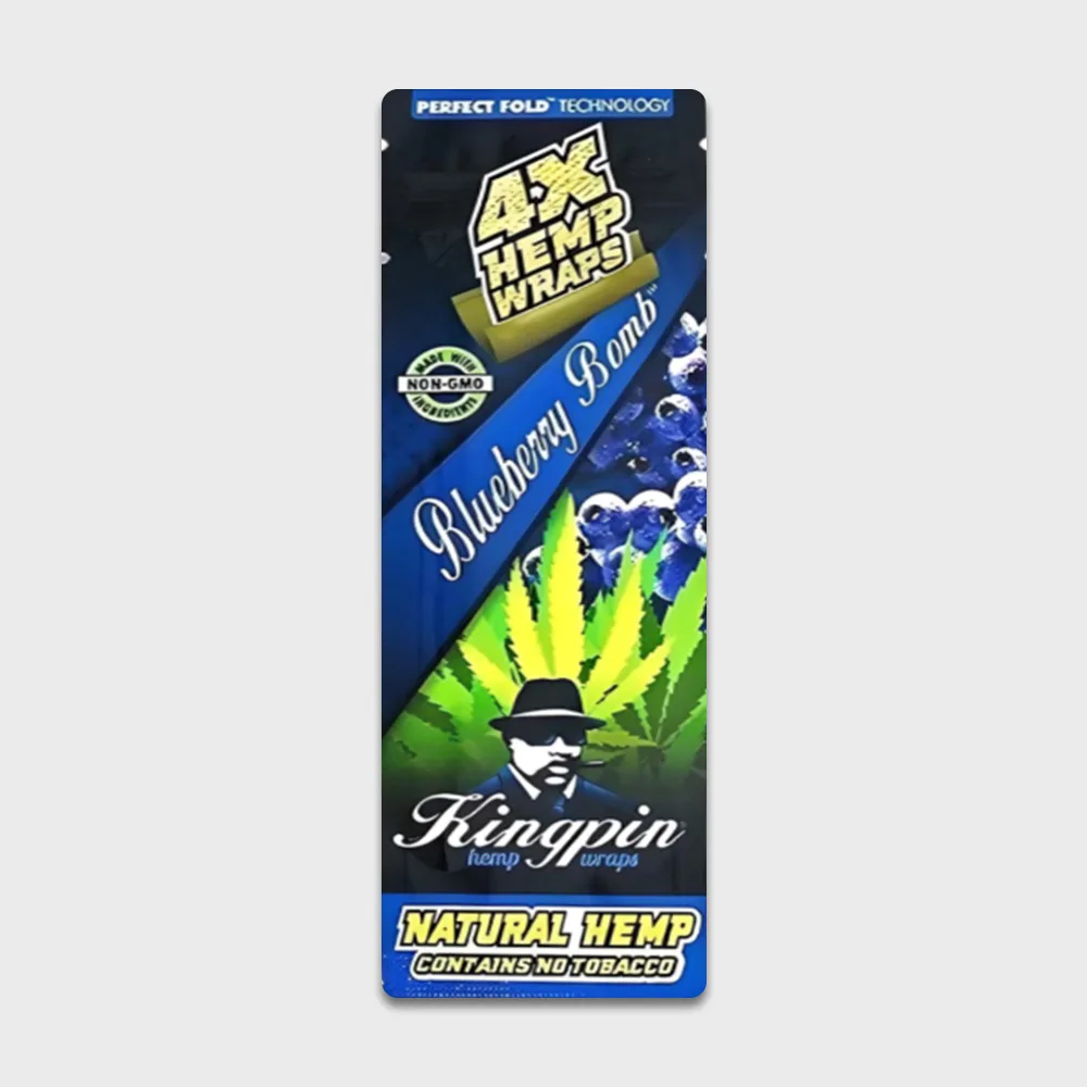 Kingpin 4X Hemp Wraps Blueberry Bomb