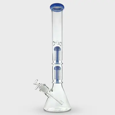 Dual Tree Percolators Chamber Beaker Glass Bong 45cm